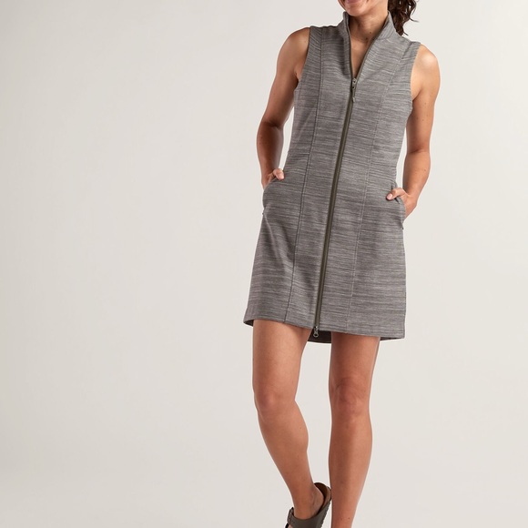 Title Nine Passport Dress - Gray Sleeveless Full Zip - Picture 3 of 4